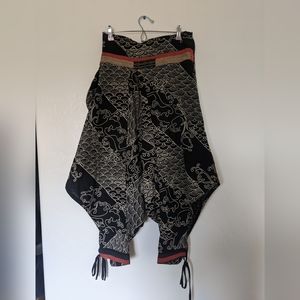 Two WAVES BLACK Tribal Warrior Pants Nami